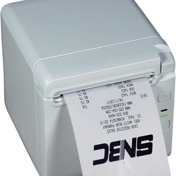 SNBC BTP-S80 Thermal Receipt Printer - Serial/USB/Ethernet - Top or Front Paper Exit - 3 Interfaces - White Cabinet