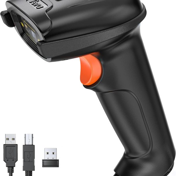 Tera Barcode Scanner Wireless 1D Laser Cordless Barcode Reader with Battery Level Indicator